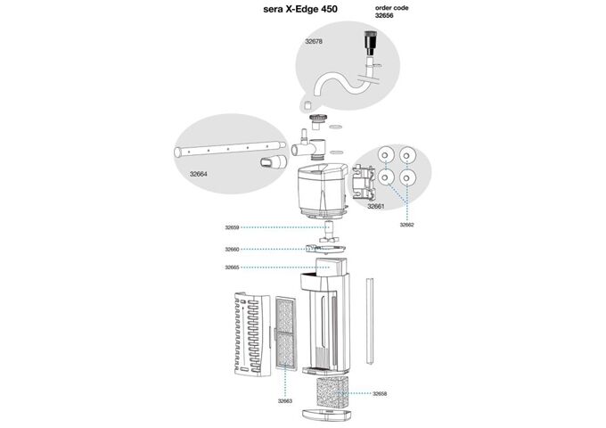 Sera sera X-Edge 450 Eckfilter