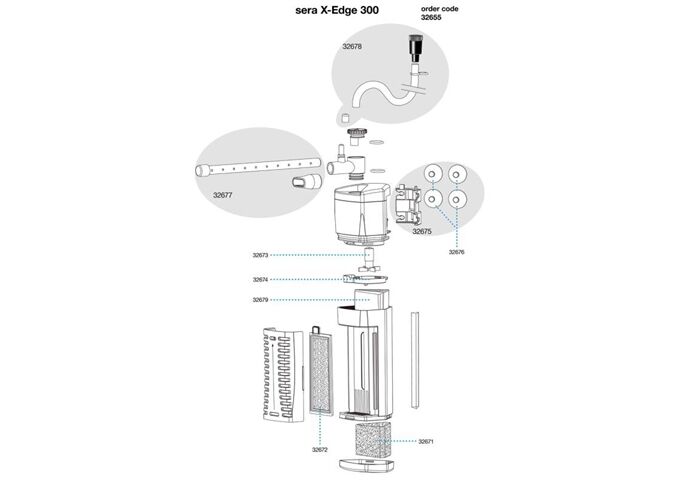 Sera sera X-Edge 300 Eckfilter