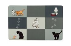 Trixie Patchwork Cat Napfunterlage 44 28 cm grau