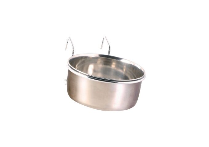 Trixie Edelstahlnapf 600ml, 12 cm mit Halter