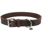 Trixie Rustic Fettleder Halsband L XL 57 66 cm/30 mm dunk