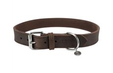 Trixie Rustic Fettleder Halsband L XL 57 66 cm/30 mm dunk
