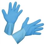 Kerbl Latexhandschuh FleTex blau, gerauht, Größe 10