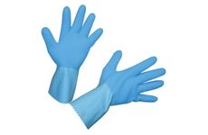 Kerbl Latexhandschuh FleTex blau, gerauht, Größe 10