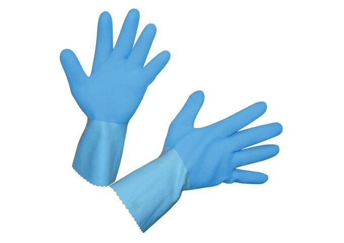 Kerbl Latexhandschuh FleTex blau, gerauht, Größe 10