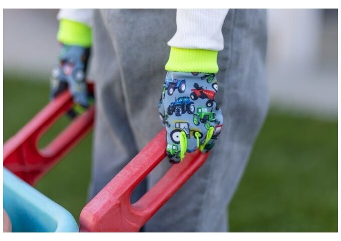 Kerbl Kinderhandschuh Joy, 4-6 Jahre Strickbund, Traktor