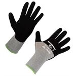 Kerbl Handschuh SG A187, Gr. 9/L Nitrilbesch., schwarz-g