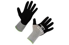Kerbl Handschuh SG A187, Gr. 9/L Nitrilbesch., schwarz-g
