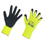 Kerbl ActivGrip Lite Gr. 9/L, gelb Nylonhs. m. Latexbesc