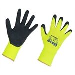 Kerbl ActivGrip Lite Gr. 10/XL,gelb Nylonhs. m. Latexbes