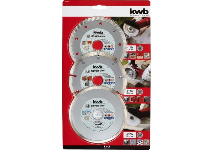 KWB Diamant-Trennscheiben-Set, O 125 mm 3-teilig