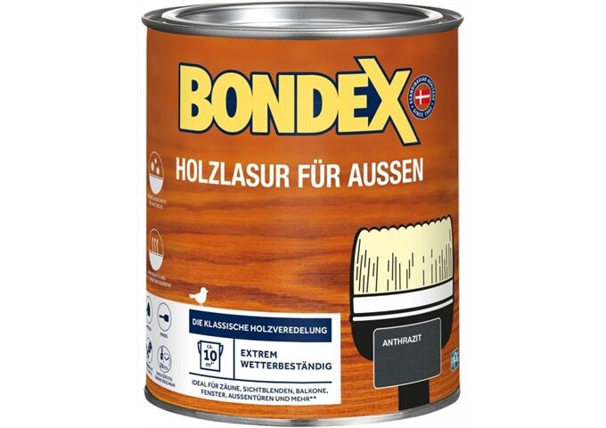 Bondex Bondex Holzlasur für Außen 0,75 L anthrazit