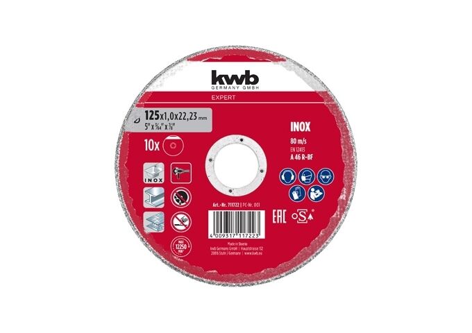 KWB EXPERT Trennscheibe SPARPACK D125x1,0mm, 10 St