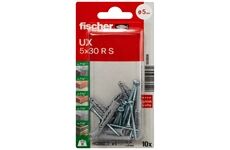 Fischer Universaldübel m.Rand +Schr. UX 5x30 RSK (10 Stck)