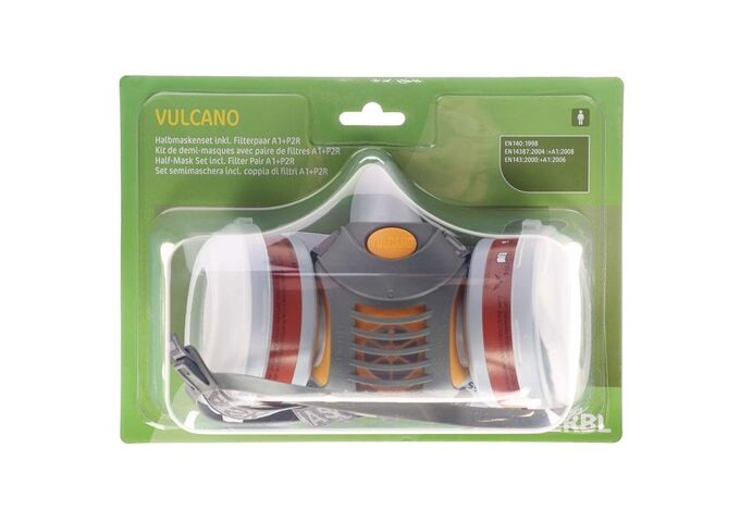 Kerbl Halbmaske Vulcano, Set inkl. 2 Filter A1P2, Bliste