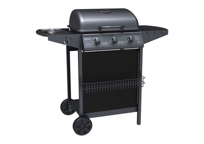 Tepro Gasgrill Hampton, 3-Brenner mit Seitenkocher