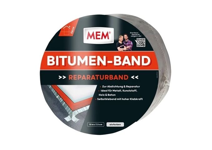 MEM Bitumen-Band 10 m x 7,5 cm alu