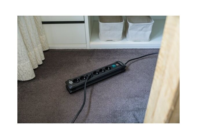 Brennenstuhl Premium-Line 6fach schwarz 3m H05VV-F3G1,5 mit Sch