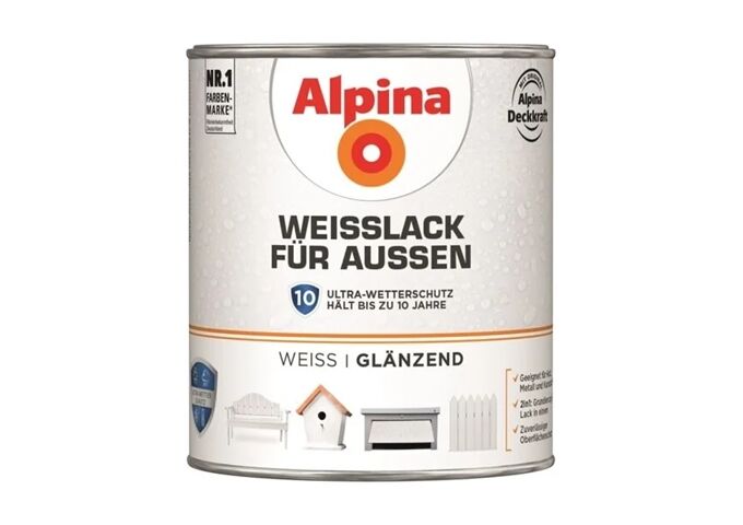 Alpina Weißlack für Außen GL 750 ml