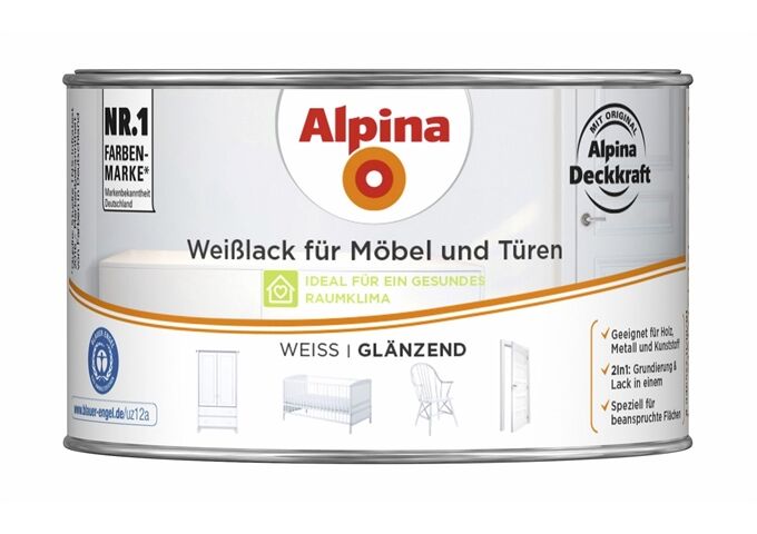 Alpina Weißlack für Möbel & Türen GL 300 ml