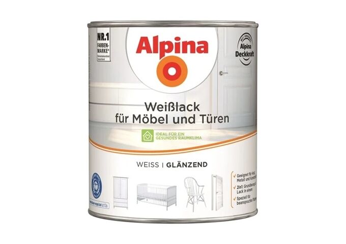 Alpina Weißlack für Möbel & Türen GL 2L