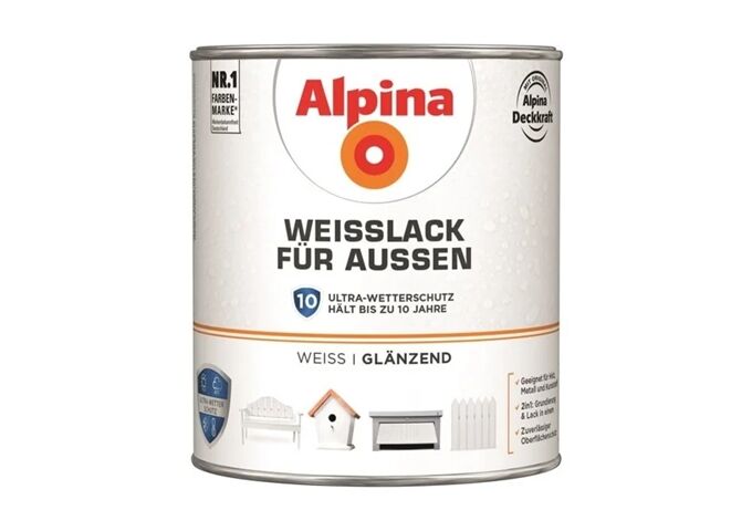 Alpina Weißlack für Außen GL 2 L