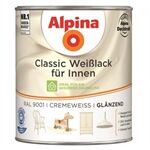 Alpina Classic Weißlack für Innen, GL Cremeweiß, RAL 9001