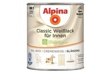 Alpina Classic Weißlack für Innen, GL Cremeweiß, RAL 9001