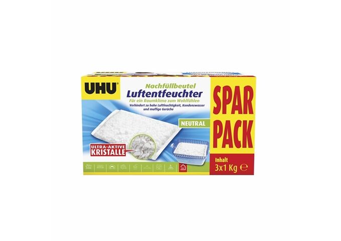 UHU Luftentfeuchter ORIGINAL Nachfüllbeutel 3x1kg