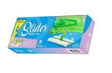 Peggy Perfekt Slider Starter Kit mit 8 Tüchern, Staubwischer