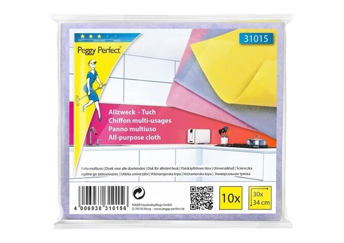 Peggy Perfekt Vlies Allzwecktuch 10er Pack 30 x 34 cm