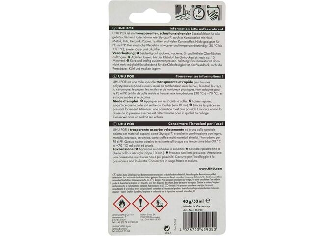 UHU por Blister Spezialkleber 40g