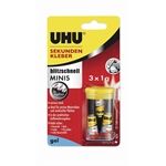 UHU Sekundenkleber Gel Uhu BlitzschnellMinis 3x1g