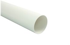 Marley Rundrohr weiß, Ø 100 mm Außen Ø 104mm, 100 cm