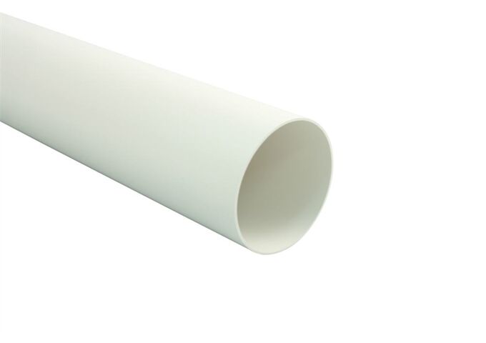 Marley Rundrohr weiß, Ø 100 mm Außen Ø 104mm, 100 cm