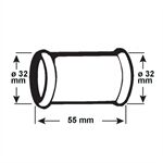 Cornat Sifon-Doppelmuffe 32mm chrom