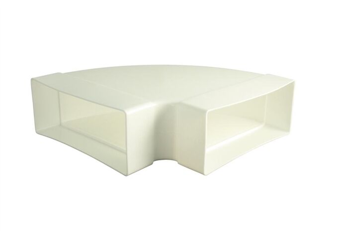 Marley Bogen 90° waagerecht für Flachkanal220x90, weiß