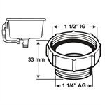  Kunststoff Reduzierring 11/4AGx11/2IG