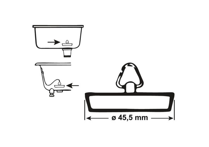 Cornat Ventilstopfen 45,5 mm