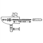 Waschtischbefestigung M10 x 140 mm