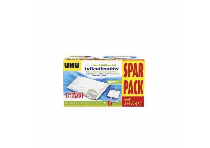UHU Luftentfeuchter ORIGINAL Nachfüllbeutel 3x450g