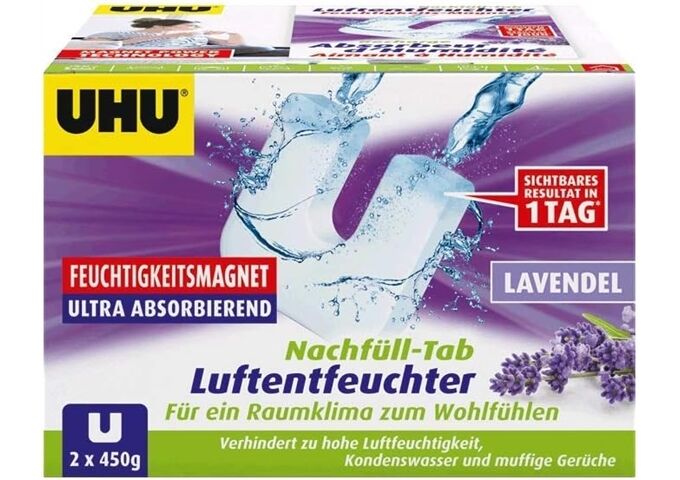 UHU Luftentfeuchter 2 x450g Feuchtigkeits-Magnet L