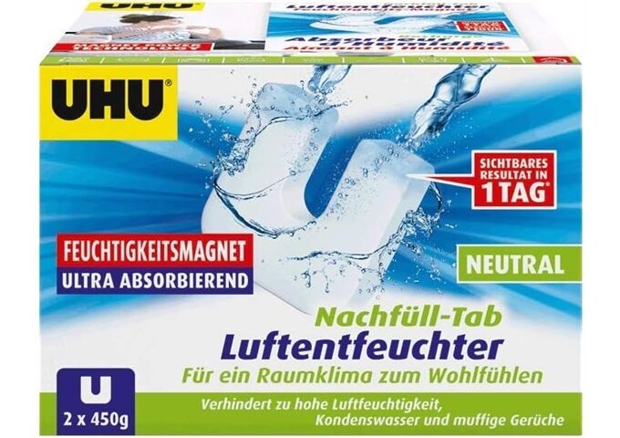 UHU Luftentfeuchter 2 x450g Feuchtigkeits-Magnet N