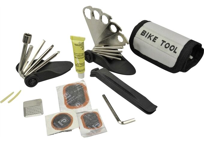 Fischer Bike Faltwerkzeug 33-tlg. mit Tasche, incl. Flickzeug