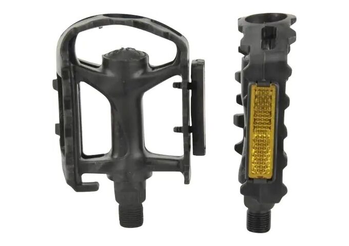 Fischer Bike Pedale MTB Kunststoff mit Reflektoren schwarz