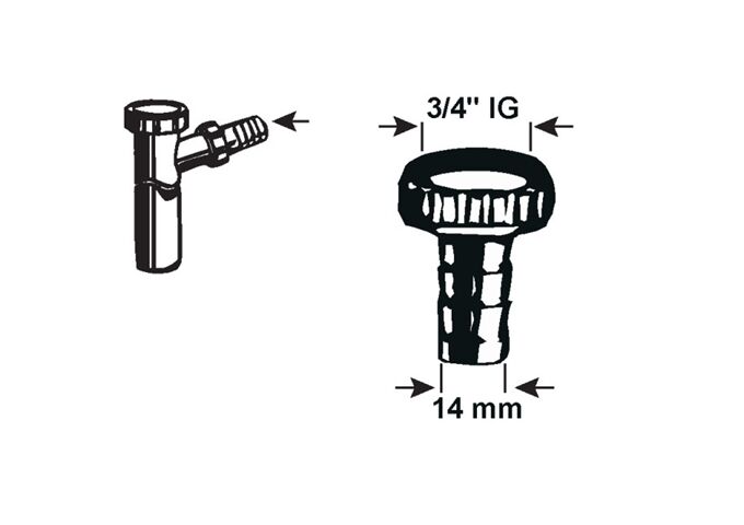 Cornat Schlauchanschluß für WT-GV chrom