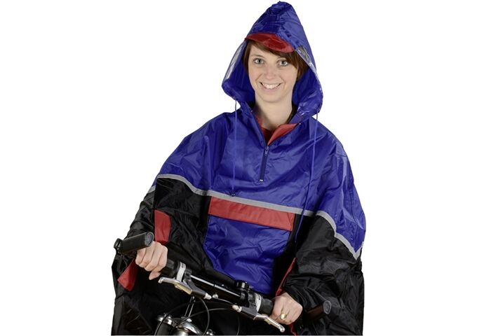 Fischer Bike Regenponcho Deluxe Nylon wasserdicht mit Kapuze