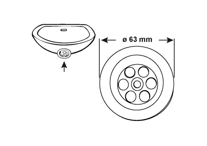  Ventilplatte für Waschtisch Ventil,chrom