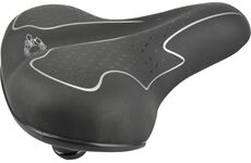 Fischer Bike Touren/City-Sattel mit Elastomer-Federung schwarz