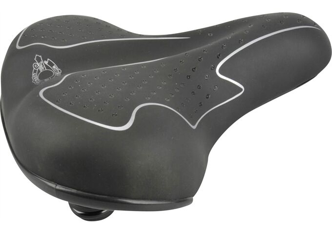 Fischer Bike Touren/City-Sattel mit Elastomer-Federung schwarz